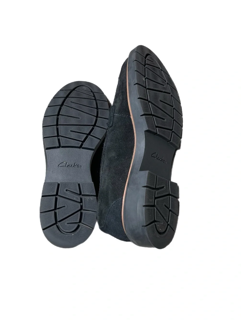 LIKE NEW! CLARKS Tessel Westlynn Bella Black Suede Loafer Shoes